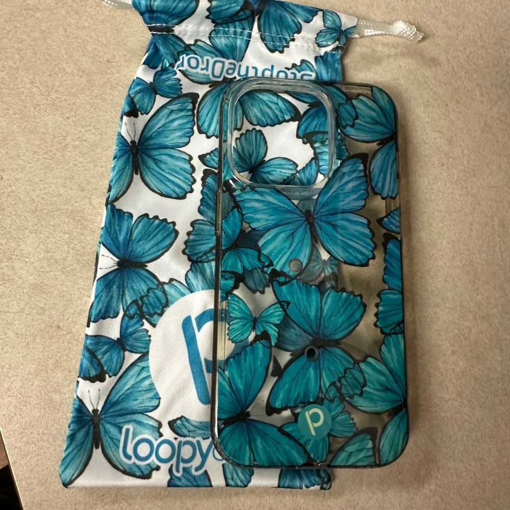 Loopy case clear butterflies 14 pro righty